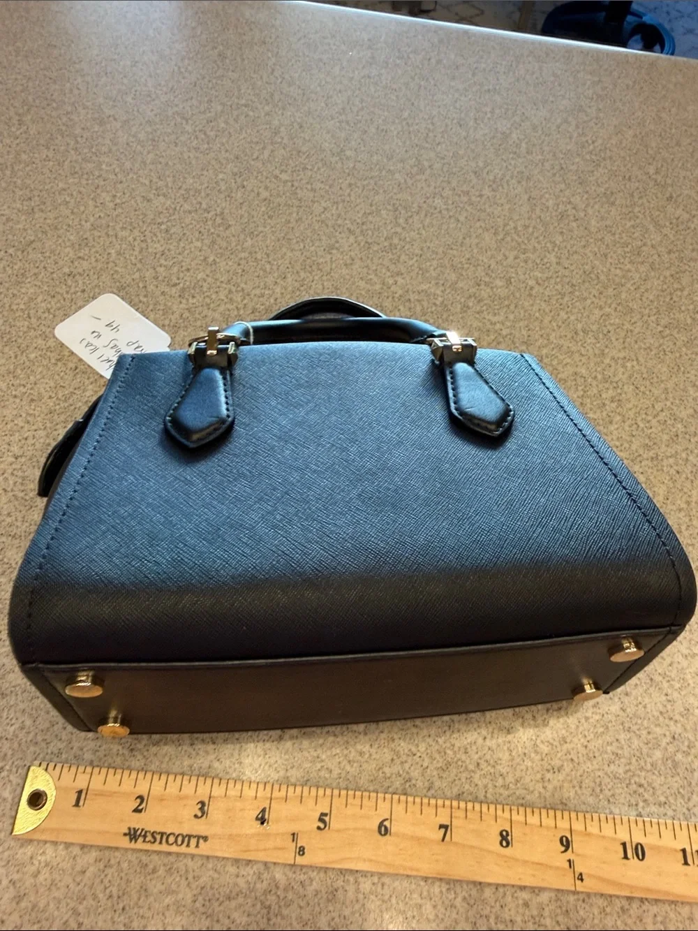 Michael Kors Black Mini Saffiano Satchel with Gold Hardware (no crossbody strap)